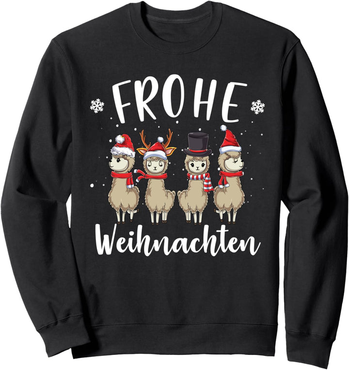 Frohe Weihnachten Lama Sweatshirt
