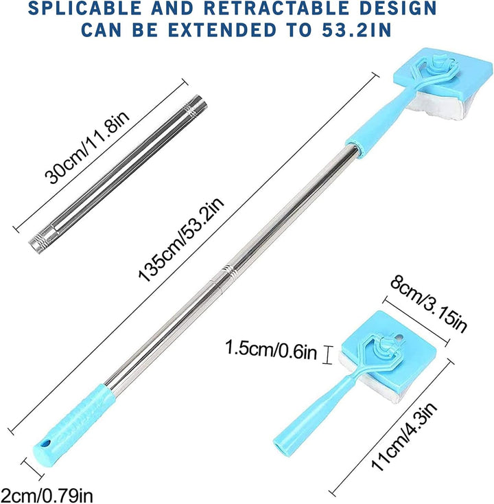 A7V8-1PC No-Bending Mop Bodenleistenreiniger Werkzeug Langer Griff Verstellbare Sockelleiste Formwer
