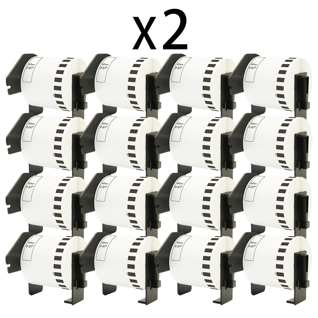 Doree 32 Rollen DK22205 62mm x 30,48m Endlosetiketten Brother QL kompatibel | 62 mm x 30,48m Endlose