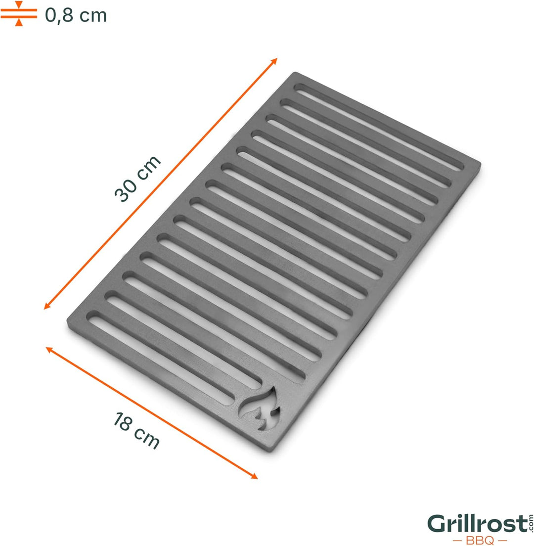 Ofenrost 18x30cm aus massivem Stahl - Kein Guss dadurch Keine Bruchgefahr 18 x 30cm, 18 x 30cm