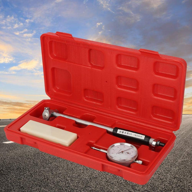 50-160mm Dial Bore Gauge, Walfront Innenzylinder Bohrungslehre Set Zylinder Tool Kit 0.01mm Graduier