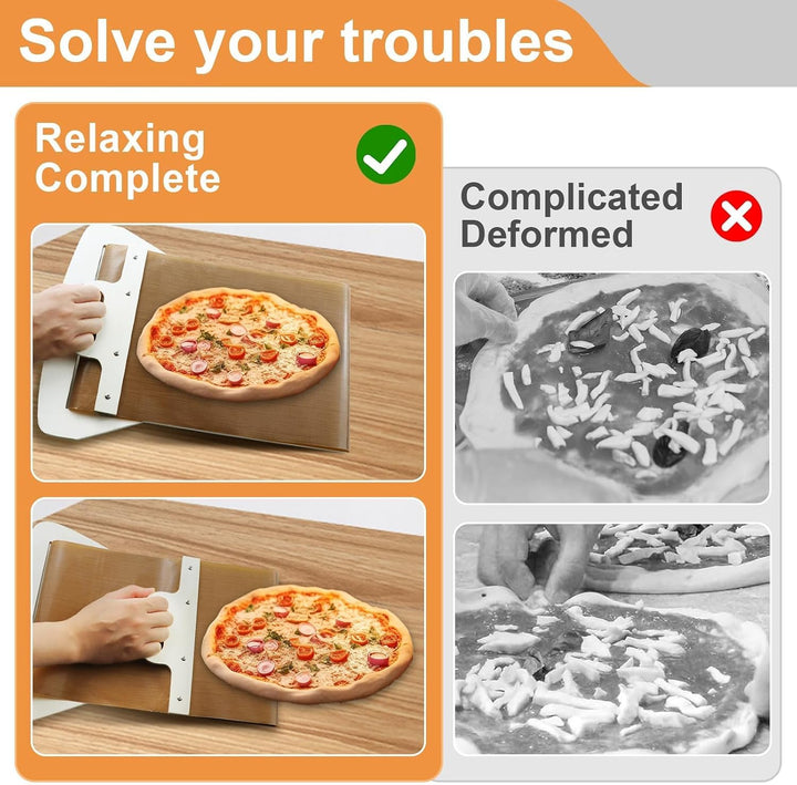 Gleitender Pizzaschieber Rollbar, perfekt zum Übertragen von Pizzen
