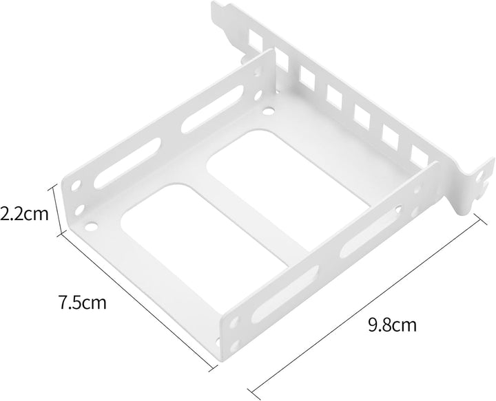 YAODHAOD 2,5 "/3,5" PCI-Slot-SSD-Montagehalter Hinterpanel-Montagehalter, 2 x 2,5-Zoll-SSD-zu-PCI-in