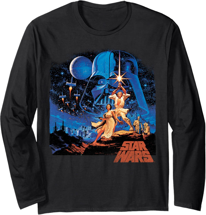 Star Wars The Empire Strikes Back Faded Movie Poster Langarmshirt