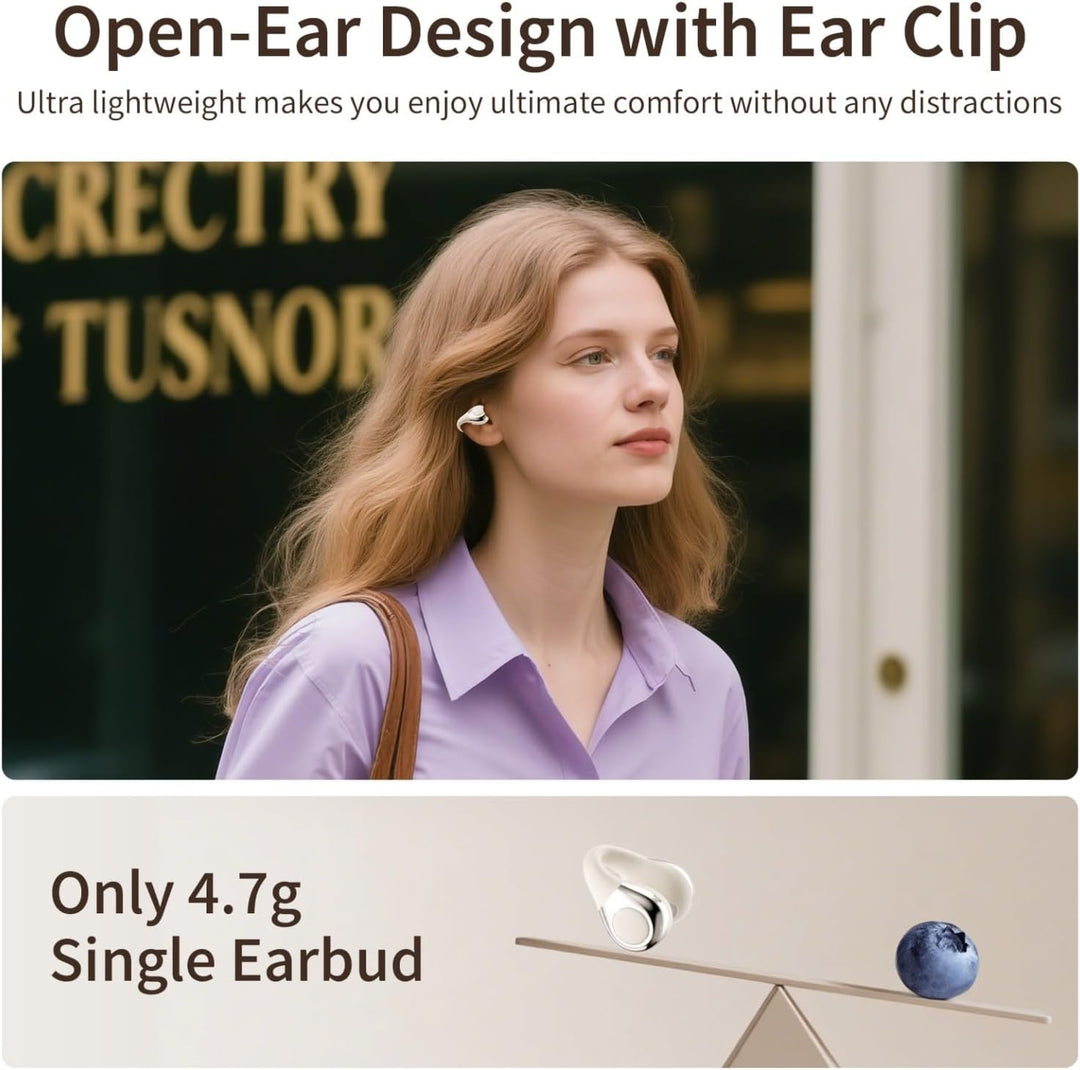 Open Ear Earbuds I5, Bluetooth 6.0 Kopfhörer für Fitnessstudio &amp; Laufen, IPX5 schweissfest, 36H Spie