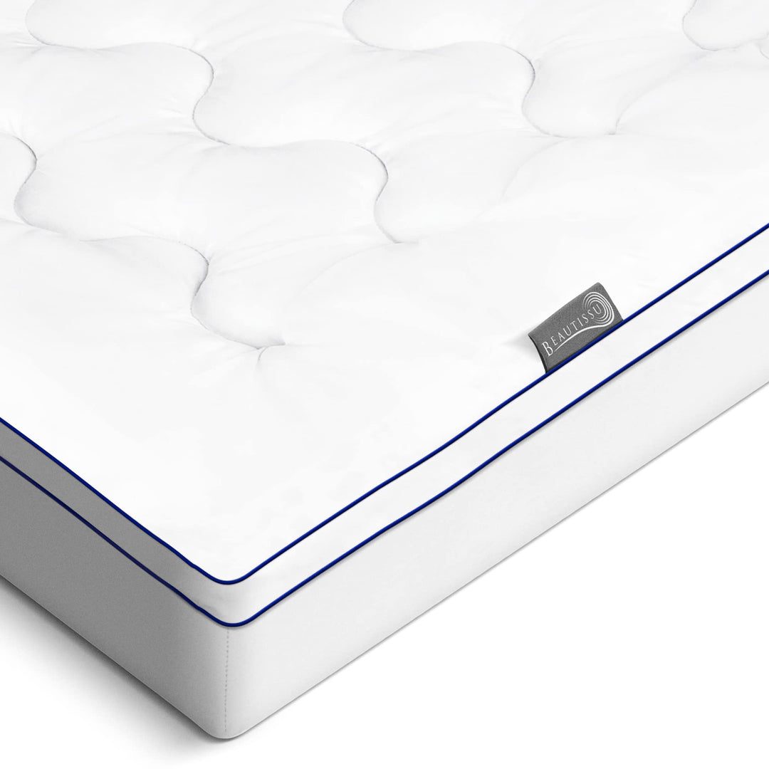 Beautissu BeauNuit MT Base Matratzentopper mit integriertem Spannbezug 100x200 cm Matratzenauflage 3