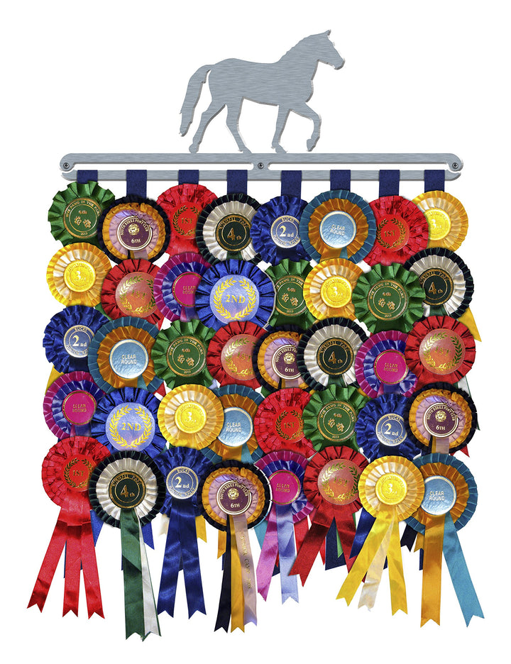 Rosetten-Aufhänger "Equestrian", gebürsteter Edelstahl, hergestellt in Grossbritannien