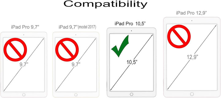 StilGut Leder-Cover kompatibel mit Apple iPad Pro 10.5" 2017 mit Keyboard Connector, Rot, Rot