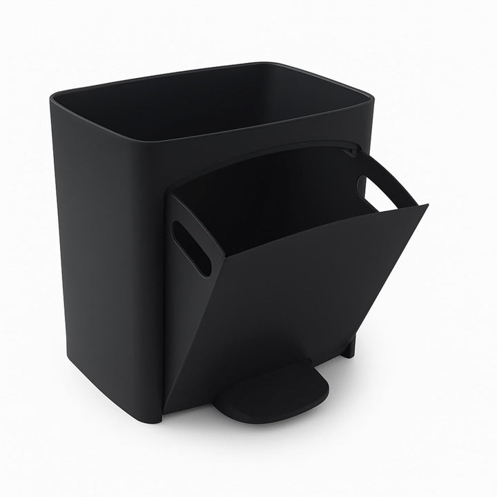 SP Berner – Recycling-Abfalleimer 70 l mit Pedal – 3 Fächer (30 l + 10 l + 30 l) – Ideal für Küche,