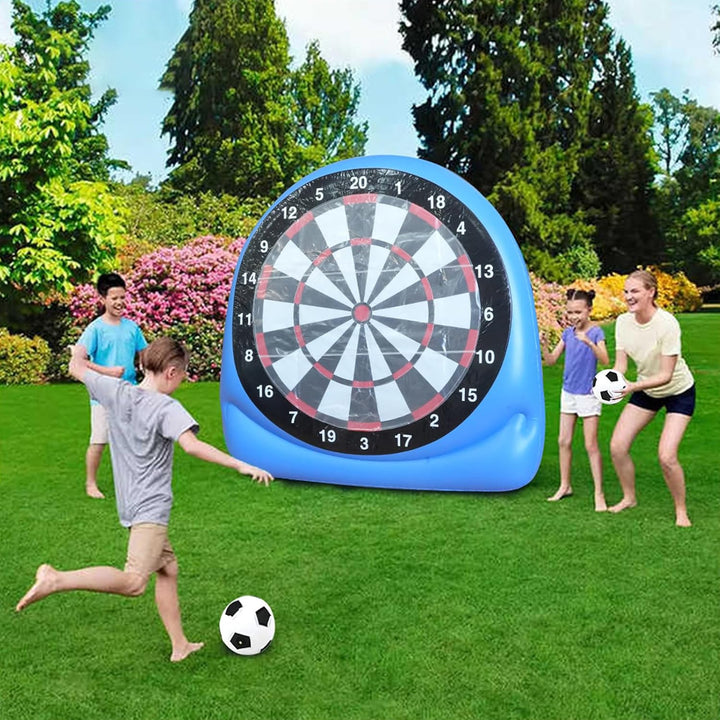 Aufblasbares Soccer Darts Giant – Fussball-Dartbrett mit klebrigen Bällen, tragbares Outdoor-Hofspie