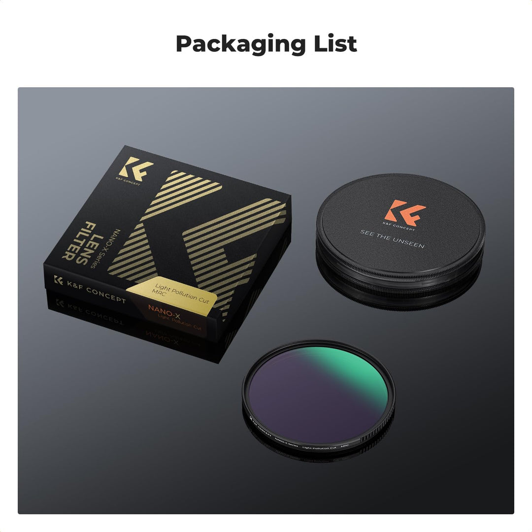 K&F Concept Nano-X 49mm Natural Night Filter Astroklar Nachtlicht Light Pollution Filter für Nachtau