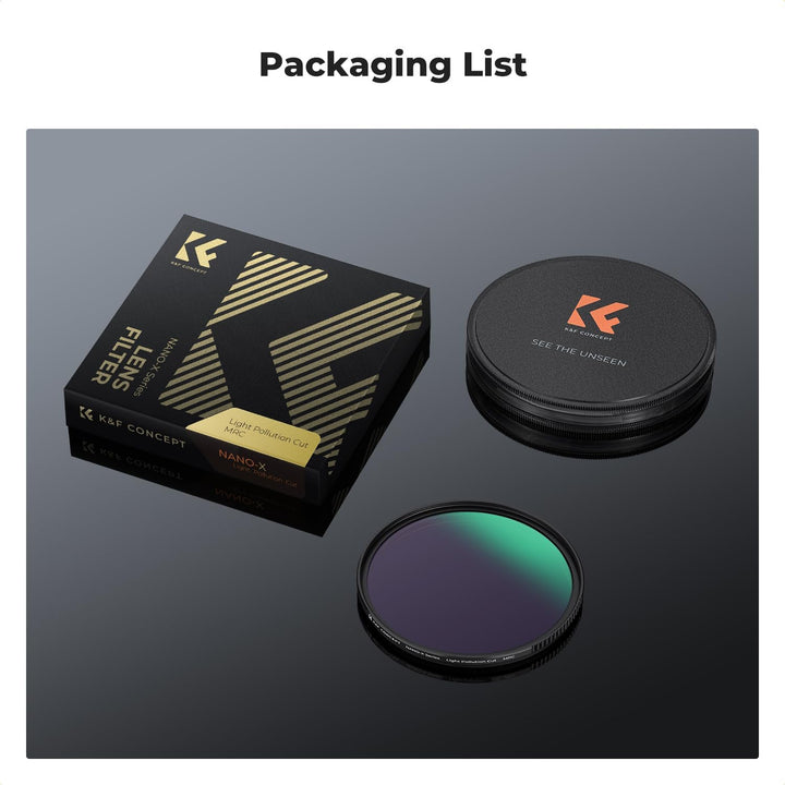 K&F Concept Nano-X 62mm Natural Night Filter Astroklar Nachtlicht Light Pollution Filter für Nachtau