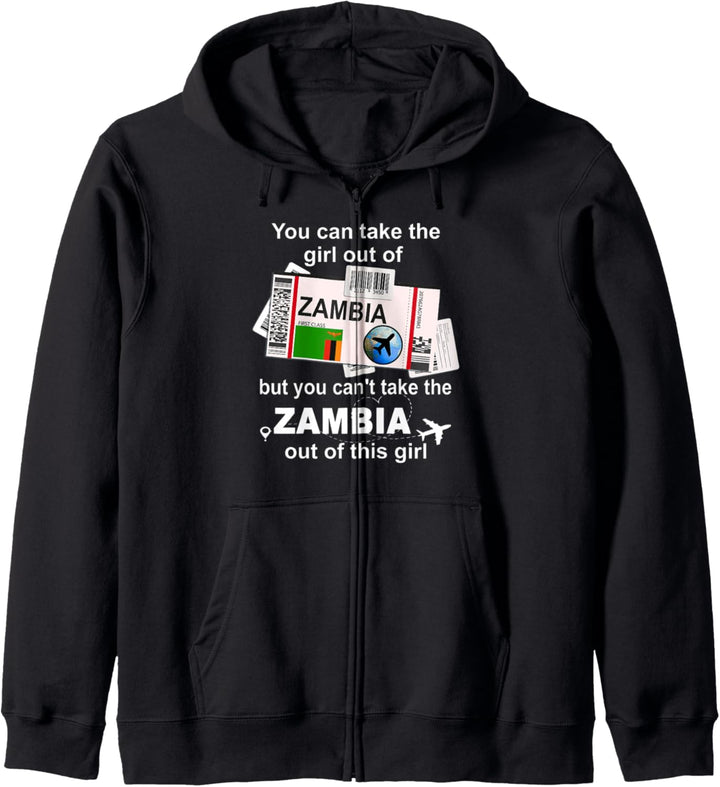 Zambia Boarding Pass - Zambia Girl - Sambia Kapuzenjacke
