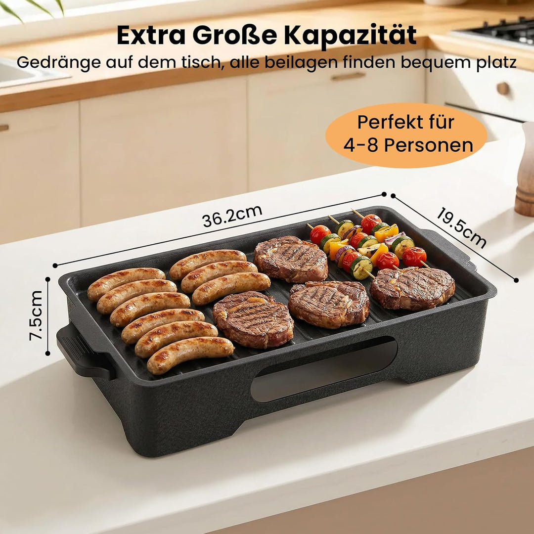 GEEKHOM BBQ Warmhalteplatte fürs Grillen Grosse Aluminium Grill Heizplatte mit Antihaftbeschichtung