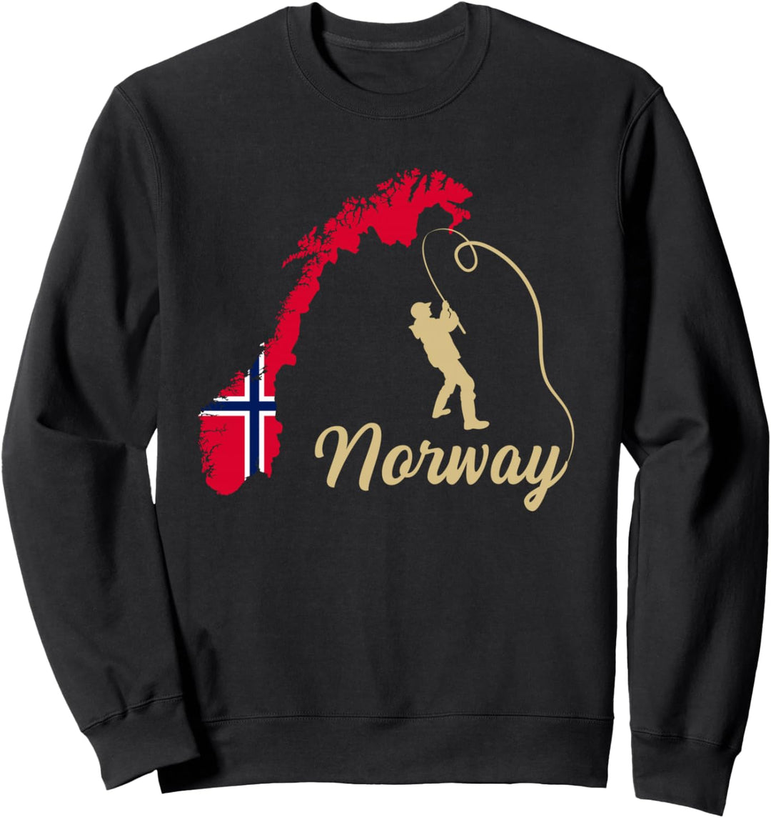 Norwegen Angler, als Angelzubehör Angel Geschenk für Männer Sweatshirt