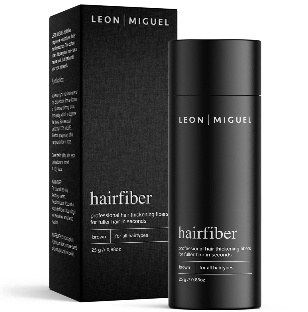 LEON MIGUEL Hair Fiber - Streuhaar - Premium Haarverdichtung/Schütthaar mit Soforteffekt bei Geheimr