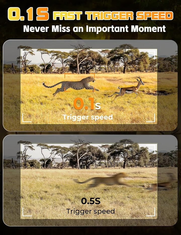 Wildkamera mit Handyübertragung App, 84MP 4K WLAN Wildkamera mit 8 AA-Batterien, 130 ° Weitwinkel Wi