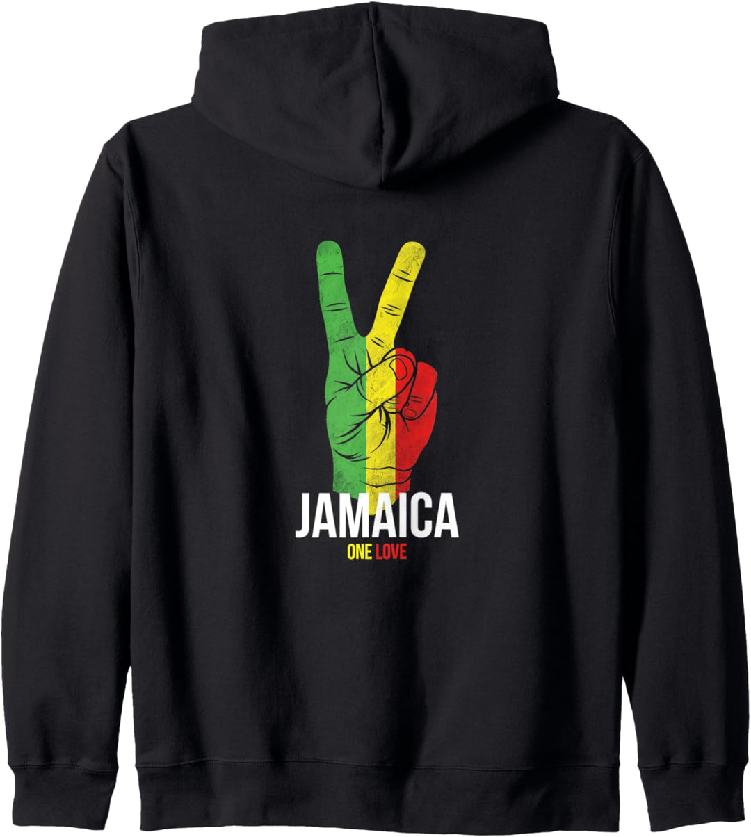 One Love In Jamaica, Peace-Schild, Kreuzfahrt-Urlaub, Rasta-Farbe Kapuzenjacke
