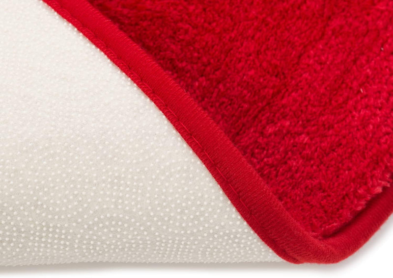 Gözze - Premium Rutschfester Badteppich, RIO, 100% Microfaser, 60 x 100 cm - Rot 60 x 100 cm ohne Au
