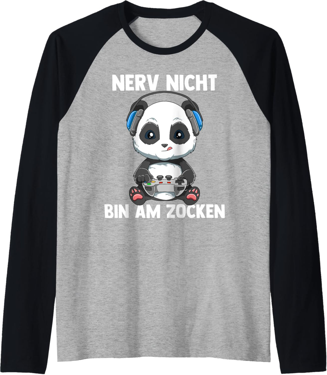 Bin am Zocken Gaming Panda Raglan