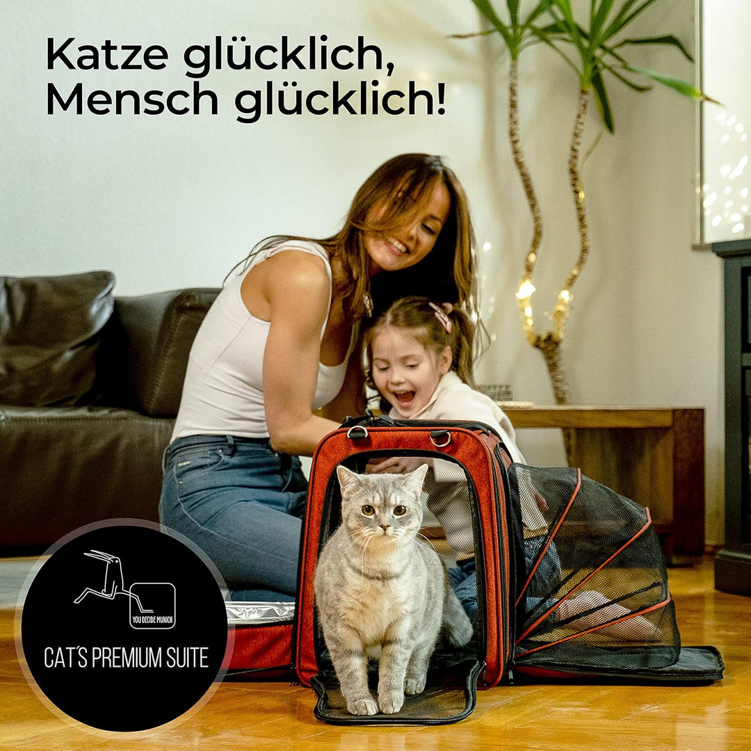 YOU DECIDE MUNICH Katzentransportbox [mit Katzenklo] Katzentransporttasche Katzentasche auch grosse