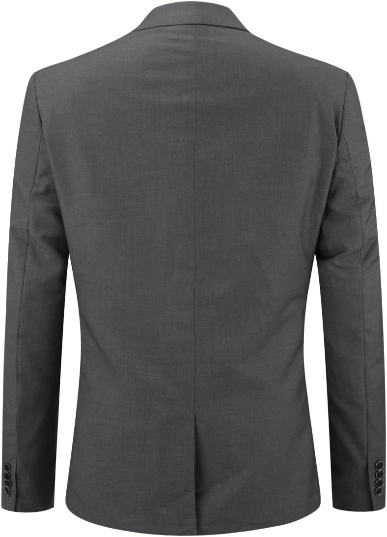 Allthemen Herren Sakko Slim Fit Sportlich Blazer Anzugjacke 1 Knopf Business Hochzeit Freizeit XS Gr