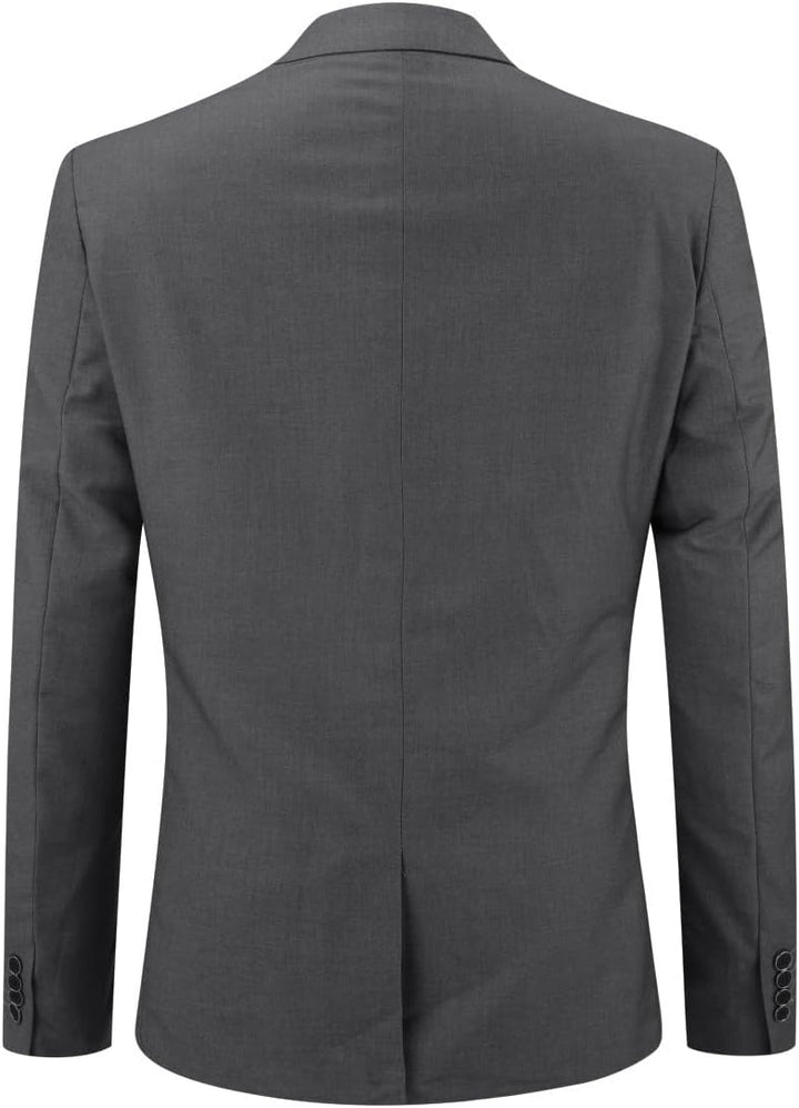 Allthemen Herren Sakko Slim Fit Sportlich Blazer Anzugjacke 1 Knopf Business Hochzeit Freizeit XS Gr