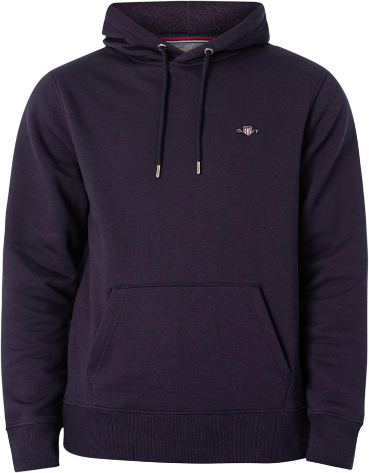 GANT Herren Reg Shield Hoodie Kapuzenpullover S Evening Blue, S Evening Blue