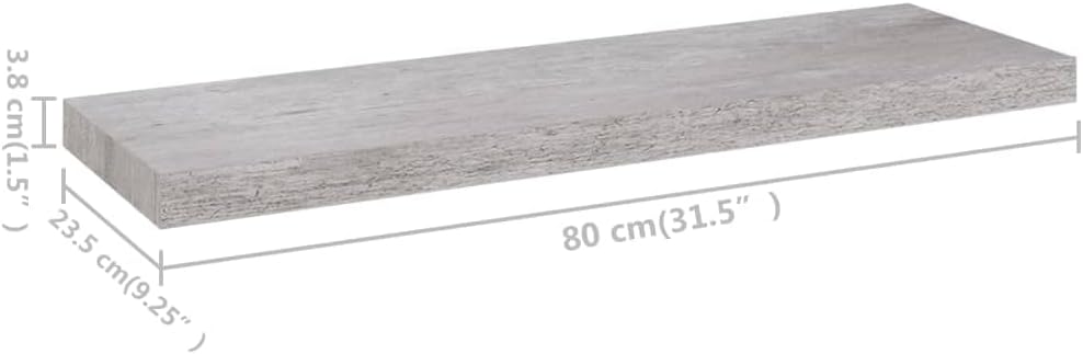 vidaXL 2X Schweberegal Wandregal Schwebend Bücherregal Wandboard Hängeregal Dekoregal Freischwebend