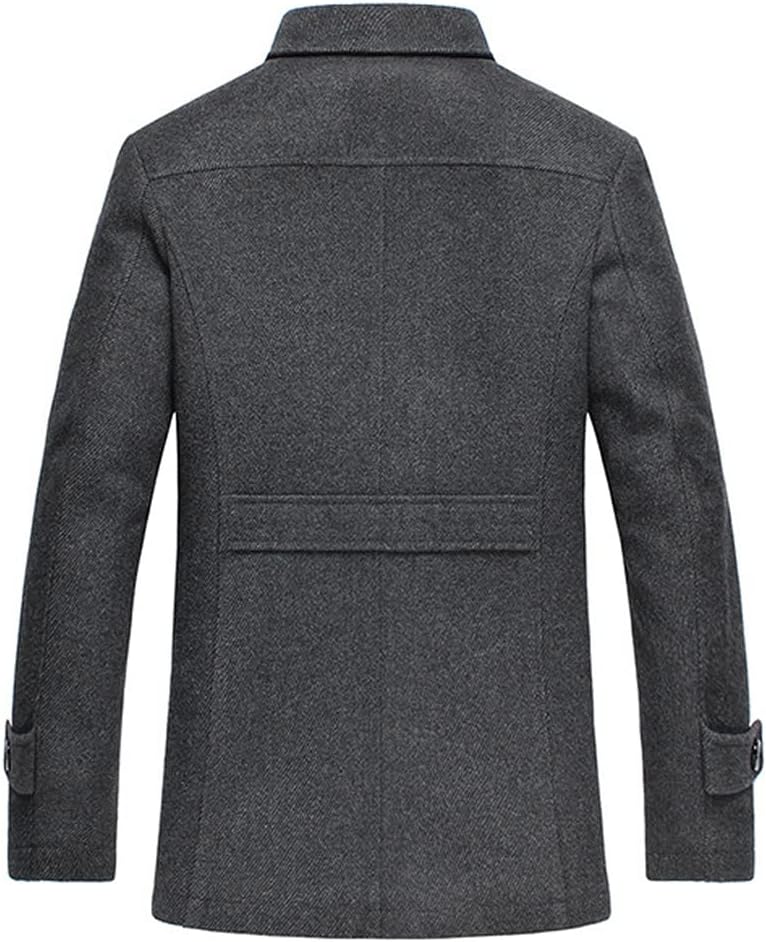 YOUTHUP Herren Wollmantel Dick Winter Kurzmantel Regular Fit Wintermantel Freizeit Herrenmantel Über