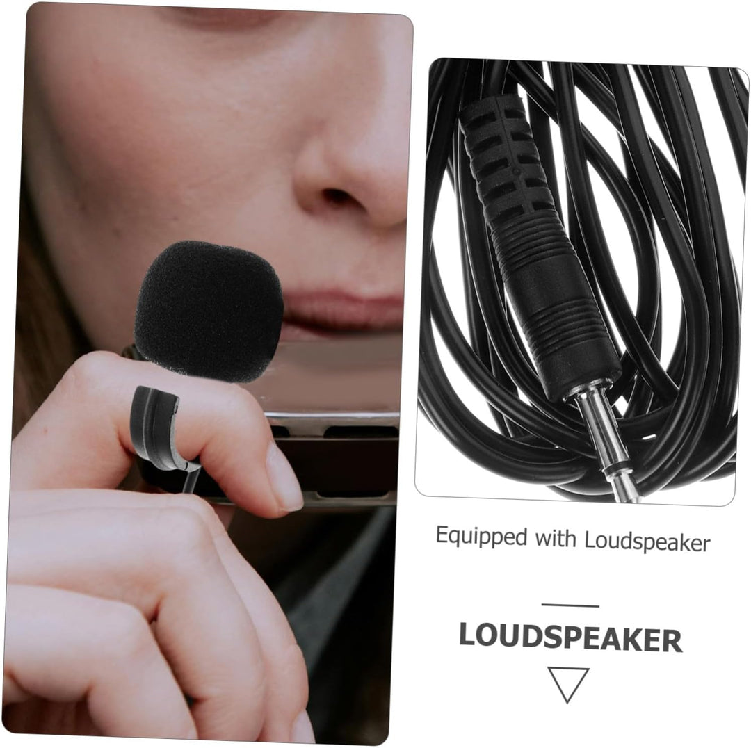 UPKOCH Ringmikrofon mit Langem Kabel und Clip für Flöte und Erhu