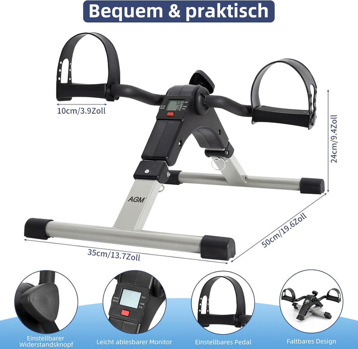 AGM Mini-Heimtrainer Fahrrad, Arm und Beintrainer Fitnesstrainer, Fitness, Hometrainer Bewegungstrai