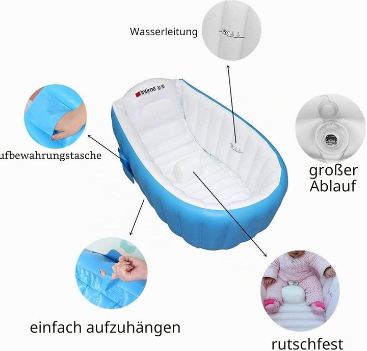 Aufblasbare Baby Badewanne Kinder Schwimmbad Jungen Air Bäder Summer Schwimmbecken, Anti-Rutsch Pool