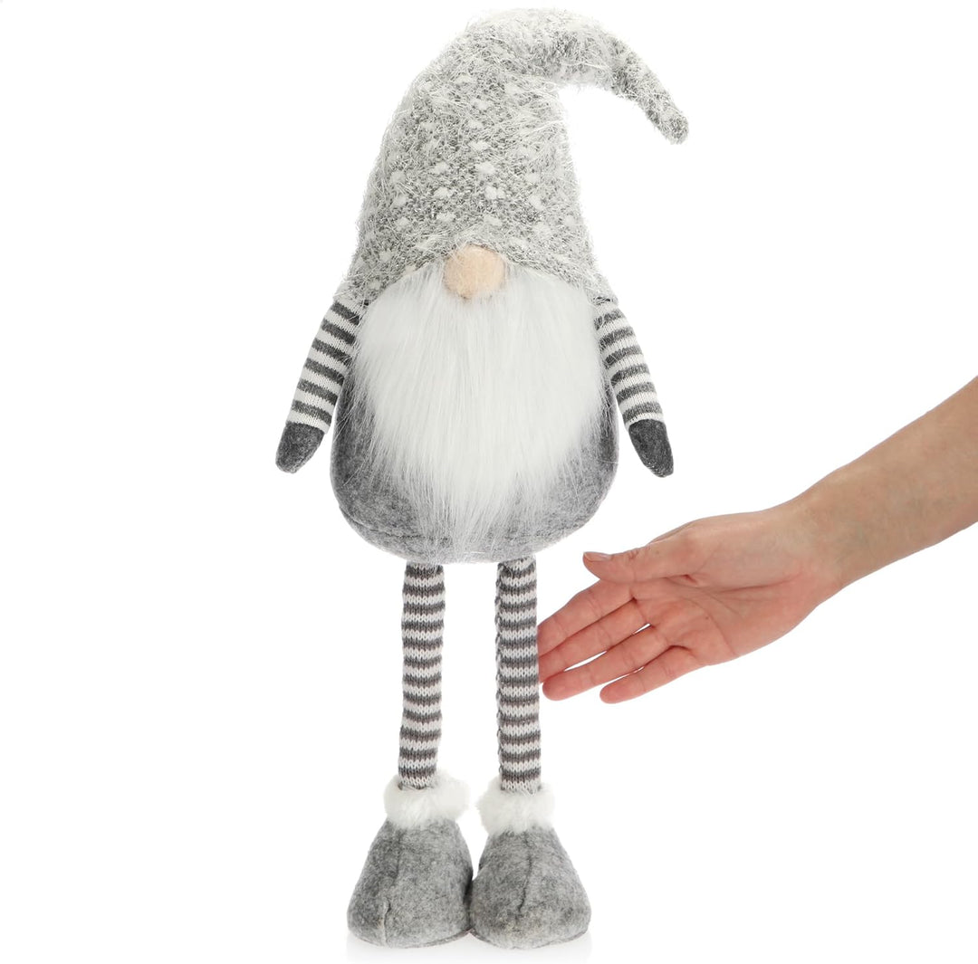 com-four® Grosse Wichtelfigur in XXL für die Weihnachtsdeko, Handmade winterliche Stand-Figur als sc