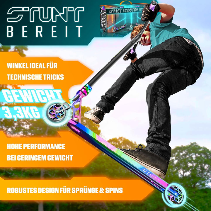 KESSER® Stunt Scooter GT-Limit 360° Lenkung Funscooter Stuntscooter mit Ständer ABEC 9 Kugellagern,