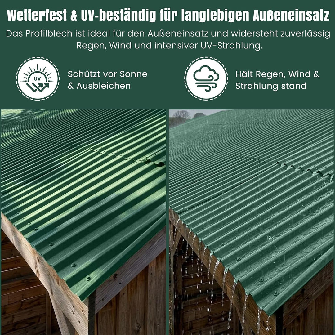 LP Projekt Wellplatten | Robuste &amp; wetterfest Wellplatten Dach Kunststoff für Garten &amp; Terrasse | St