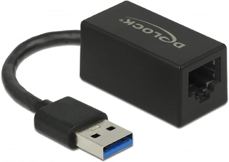 Delock Adapter SuperSpeed USB (USB 3.2 Gen 1) mit USB Typ-A Stecker > Gigabit LAN 10/100/1000 Mbps k