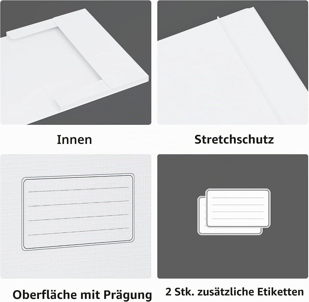 JiaWei 12 Stück A4 Sammelmappe, 1.13 cm Breite, Aus 350 g/m² extra starkem Karton mit 3 Klappen Für