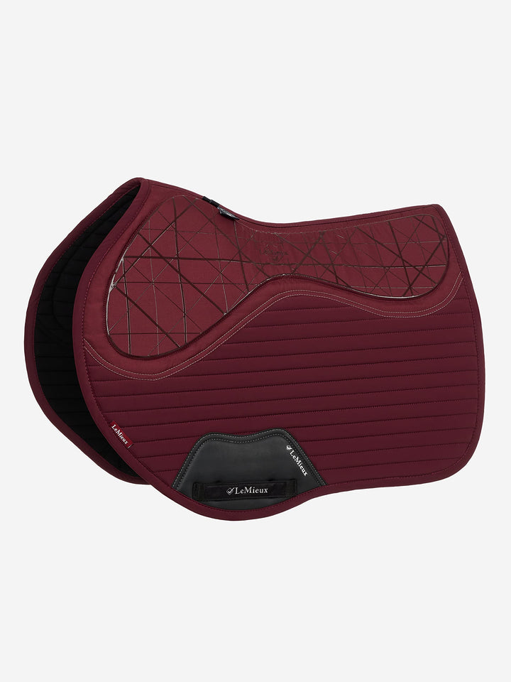 LeMieux X-Grip Silicone Eurojump Square Sattelpolster Einheitsgrösse Burgunderrote weiche Schale, ru