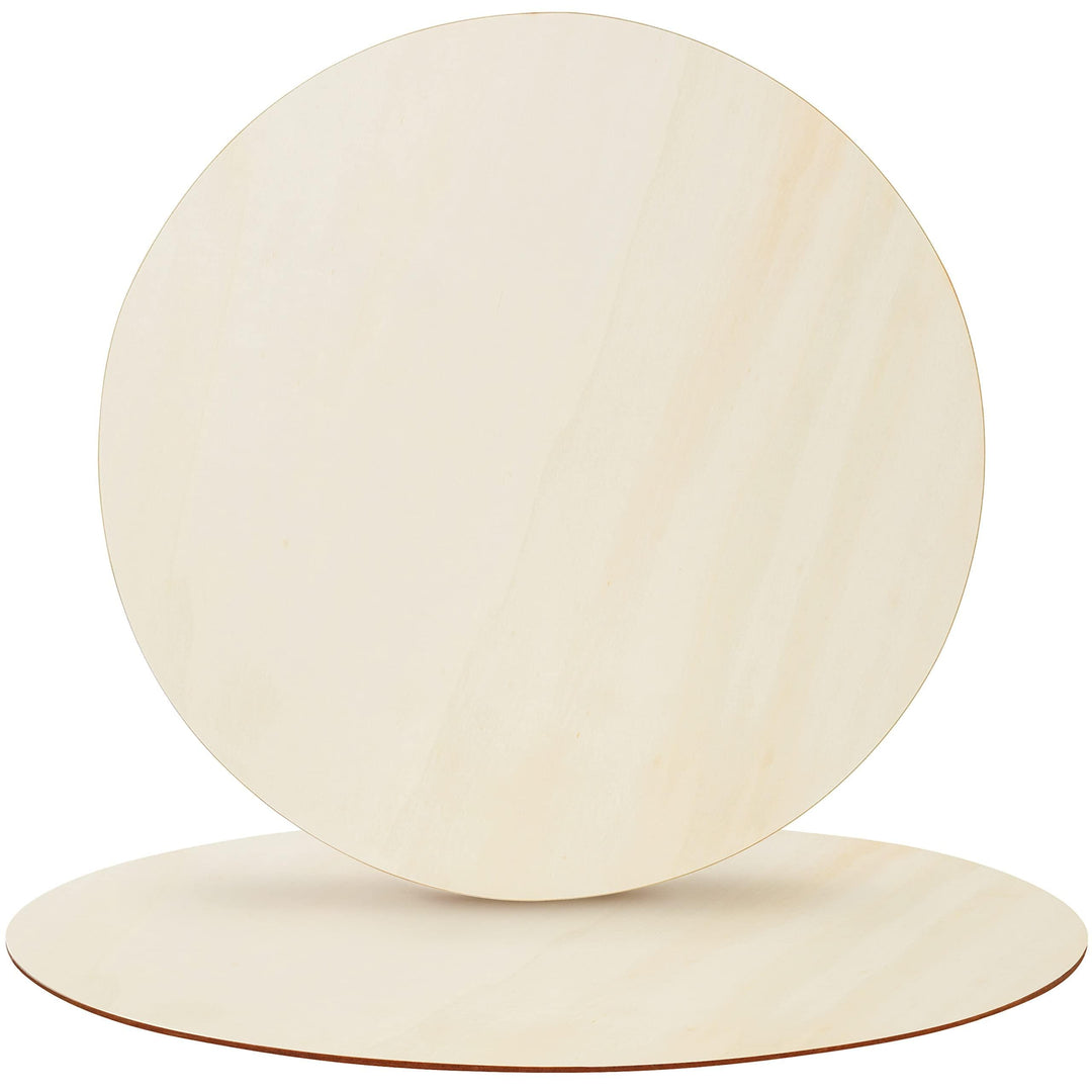 Belle Vous Naturbelassene Runde Holzscheiben (2 Stk) - 60 cm - Ausgeschnittene Holzscheiben zum Bast
