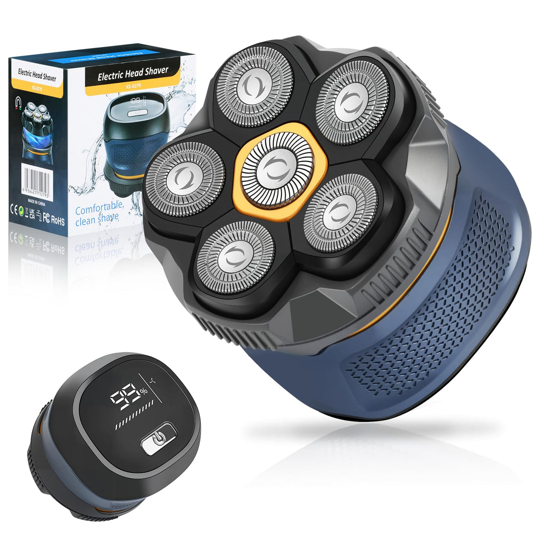 Glatzen Rasierer Herren, 6D Kopfrasierer für Glatze, Skull Shaver - Magnetische Schwebender Kopf, Le