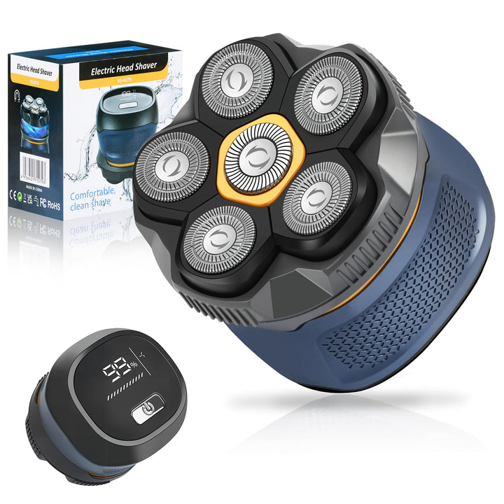 Glatzen Rasierer Herren, 6D Kopfrasierer für Glatze, Skull Shaver - Magnetische Schwebender Kopf, Le