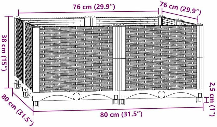 vidaXL Hochbeet Pflanzkasten Pflanzbeet Gemüsebeet Blumenbeet Blumenkasten Frühbeet Gartenbeet Pflan