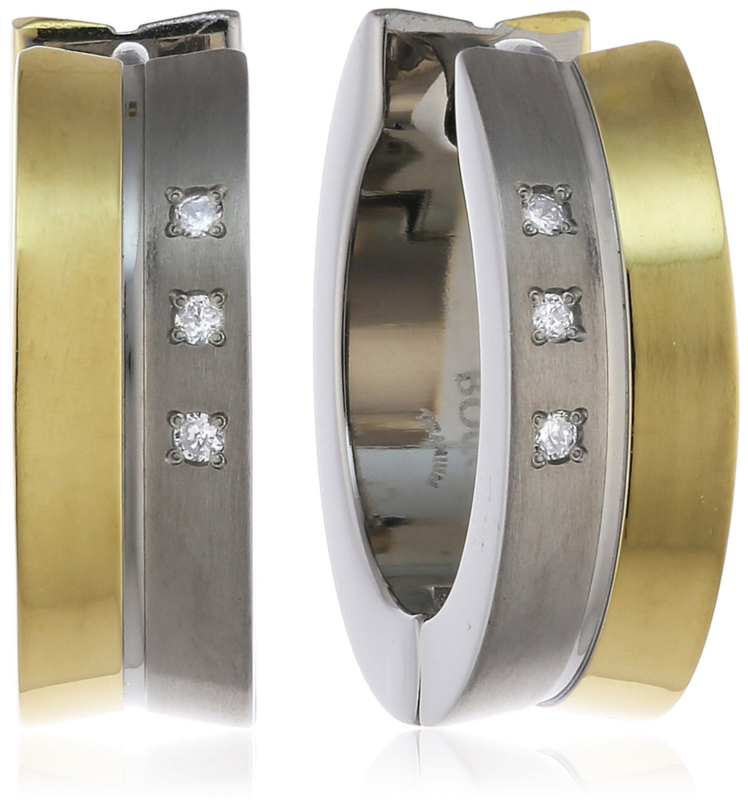 Boccia Damen-Creolen Titan Diamant weiss 0511-04