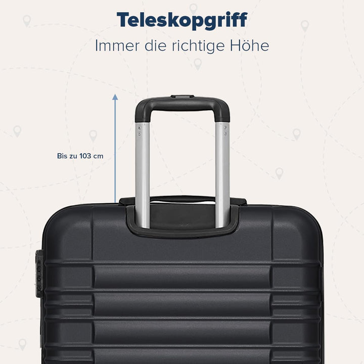 TRVLMORE Koffer & Trolleys - Koffer Set - Kofferset 3 Teilig Hartschale, Gepäck-Sets, Hartschalenkof