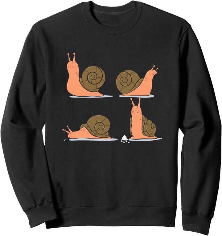 Lustige, süsse Schnecken, langsames Tierschneckenmuschel, langsames Natur Sweatshirt