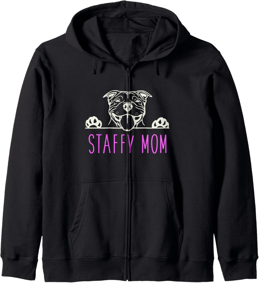 Staffy Mom with Staffordshire Bull Terrier Dog Kapuzenjacke