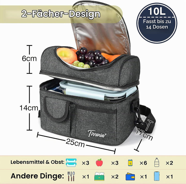Kato Tirrinia 20L Gross Kühltasche Isoliertasche, Faltbar Picknickkorb Kühlbox mit Flaschentasche 2