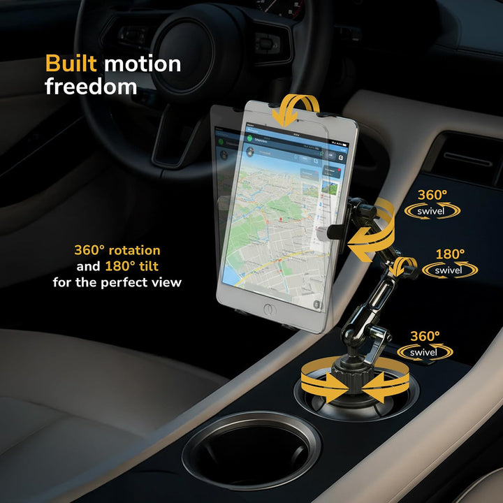 Mount-It! Premium Getränkehalter Tablet-Halterung für Autos – Tablet ELD Mount – Robuste Aluminium T