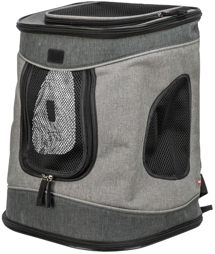 Trixie 28944 Rucksack Timon, 34 × 44 × 30 cm, schwarz/grau, 1 Stück (1er, schwarz/grau